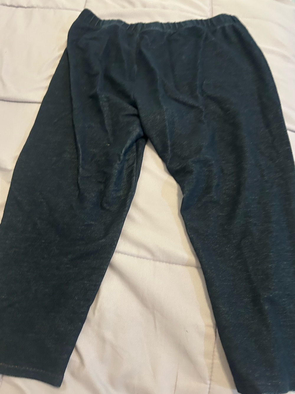 Kids Dark Charcoal Gray Stretch Leggings